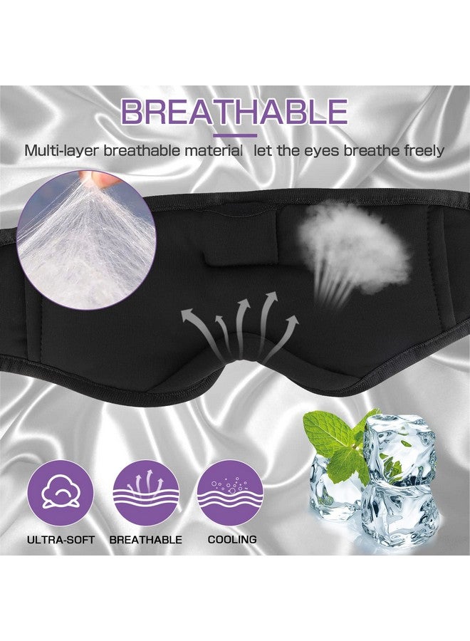 LC-dolida Sleep Headphones, Sleep Mask Bluetooth Wireless Music Eye Mask, Sleeping Headphones for Side Sleepers Sleep Mask with Bluetooth Headphones Ultra-Thin Stereo Speakers Perfect for Sleeping - Image 1