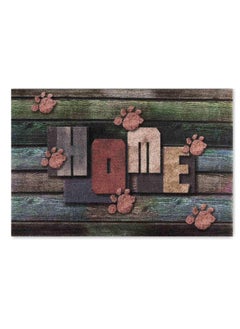 Generic 40*60cm Home Rainbow Series Entrance Door Mat Porch Dust-proof Wear-resistant Floor Mat Home Entrance Stepping Mat Dog Paw Print (HOME-3)  - Image 1