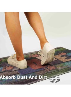 Generic 40*60cm Home Rainbow Series Entrance Door Mat Porch Dust-proof Wear-resistant Floor Mat Home Entrance Stepping Mat Dog Paw Print (HOME-3)  - Image 3