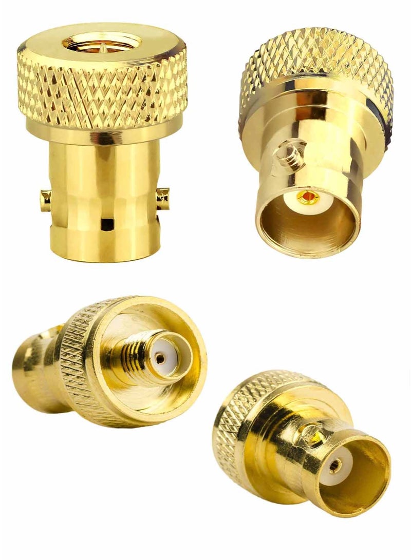 هيدفانا 2+2 قطعة محول SMA ذكر SMA إلى أنثى BNC، محول SMA أنثى إلى أنثى BNC، محول محوري للترددات اللاسلكية - Image 1