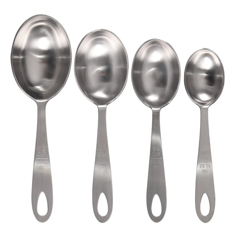 Lindy's MPC4 4-Piece Stainless Steel Measuring Scoop Set,Silver, 9 inches long - Image 4