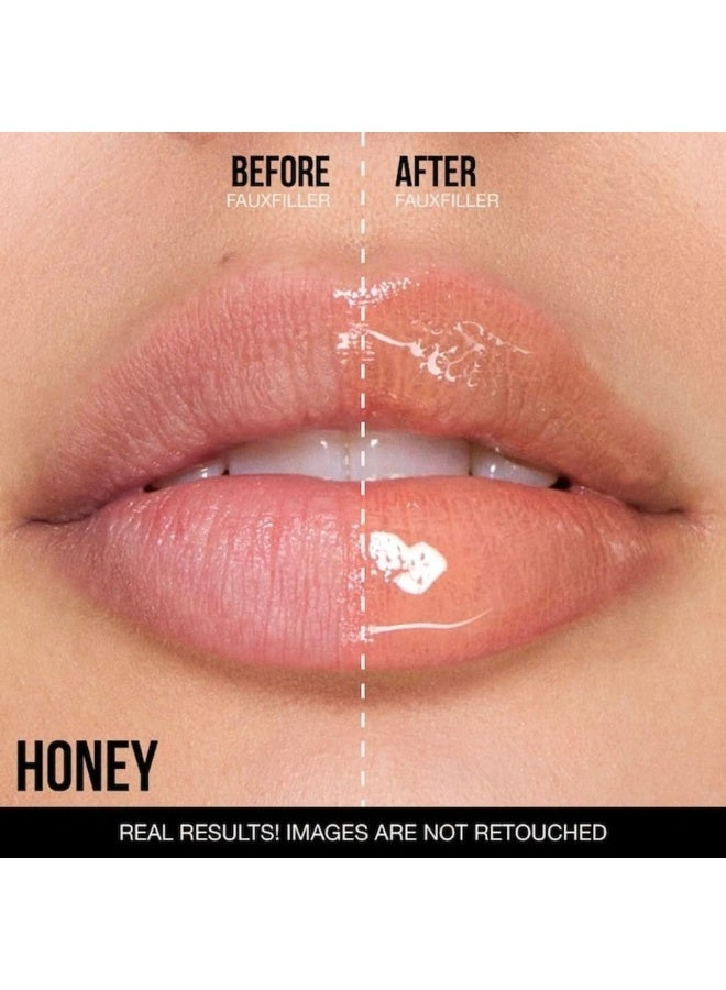Huda HUDA BEAUTY Faux Filler Shiny Non-Sticky Lip Gloss Honey - Image 3