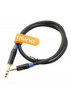 1/8 to 1/4 Stereo Cable, 3.5mm to 1/4 Adapter Aux Cord Stereo Audio Cable for Guitar, Keyboard Piano, Laptop, Home Theater Devices, Speaker and Amplifiers -Nylon Braid 10ft