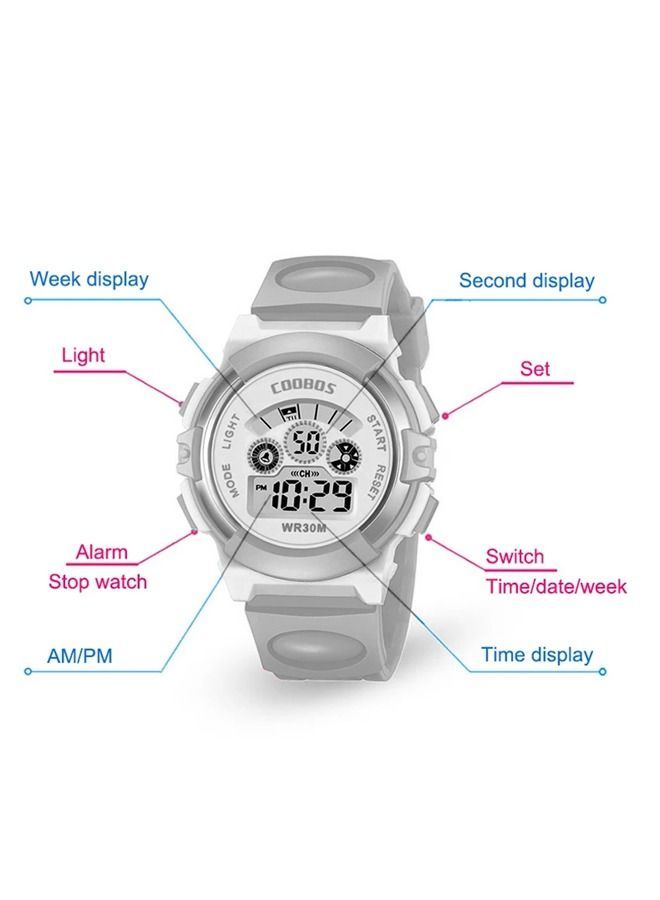 Coobos Kids Water Resistant Rubber Digital Watch  - Image 3