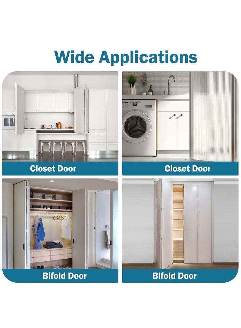 4 Pack Bifold Door Hardware Repair Kit, 7/8" Guides Wheel, Pantry Hardware Replacement Parts for Folding Pocket Door Accordion Door Barn Door  - Image 3