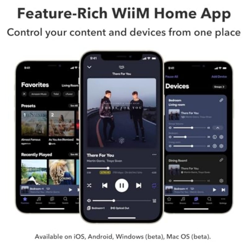 جهاز بث موسيقى Ultra وشاشة لمس رقمية Preamp مقاس 3.5 بوصة، متوافقة مع Google Cast وAlexa وStream Spotify وAmazon Music وTidal والمزيد HDMI ARC ومدخل Phono ومخرج سماعة الرأس رمادي فضائي - Image 4