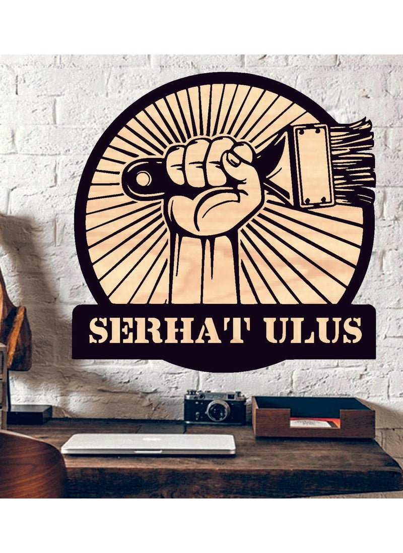 Hediyelikevi Personalized Painter Themed Wooden Wall Painting  - Image 2