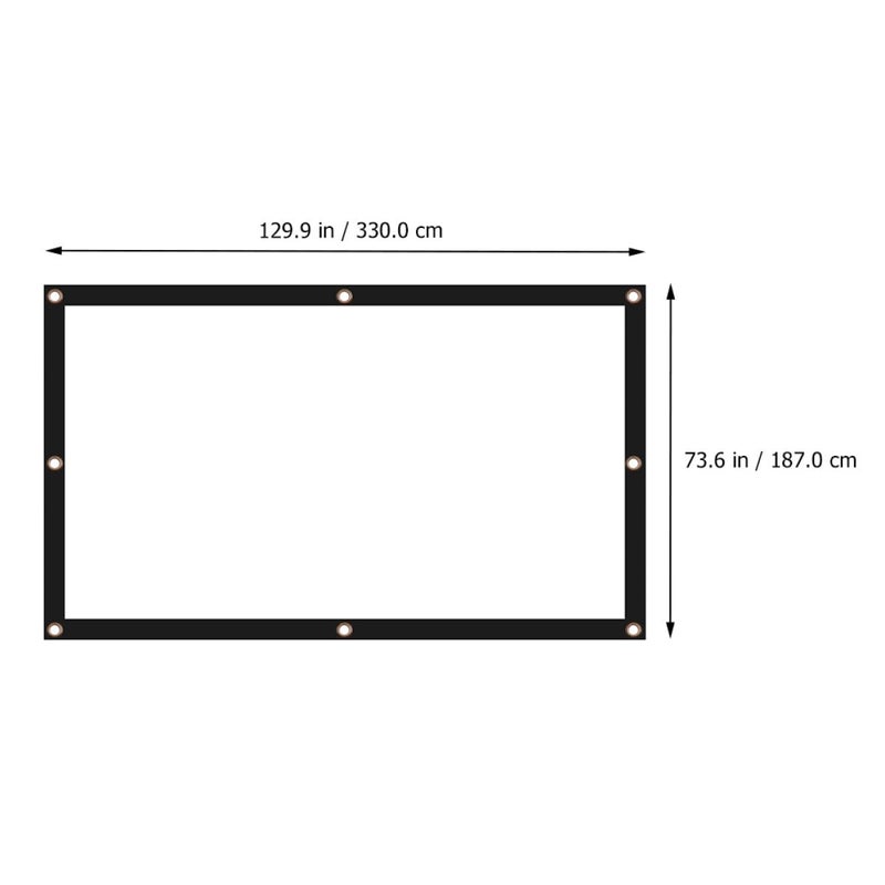 9 Foldable Polyester Projector Screen Portable Indoor Outdoor Home Theater Camping Use - Image 3
