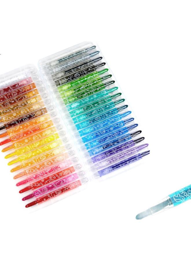 Lps Children'S Rotating Crayons, Non-Staining, Elementary School Supplies, Art Smooth Oil Pastels, 12 Colors, Kindergarten, Baby Birthday Gift, Drawing Rotating Sticks, L3007 - Image 1