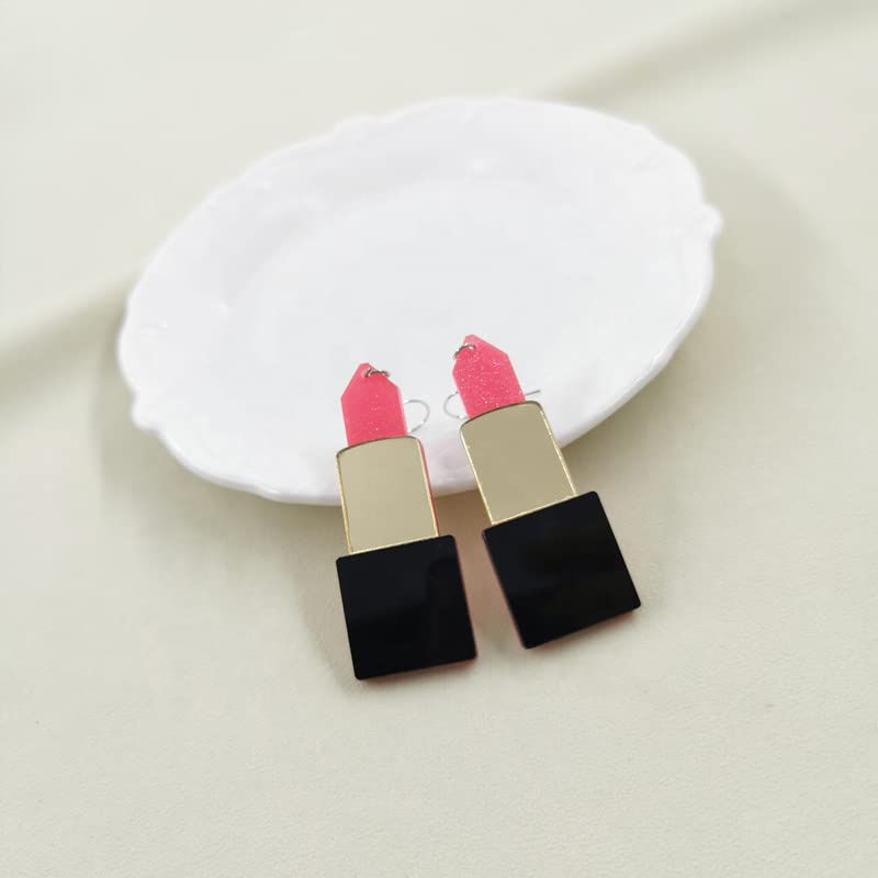 Pinapes New Fancy Design Lipstick Shape Earrings Drop Earrings - Image 3