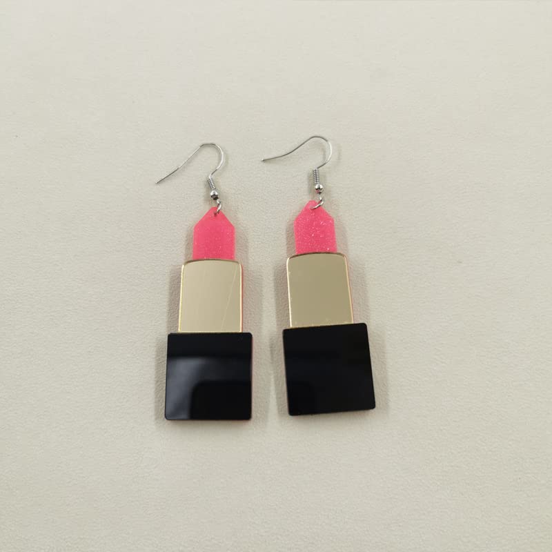 Pinapes New Fancy Design Lipstick Shape Earrings Drop Earrings - Image 2