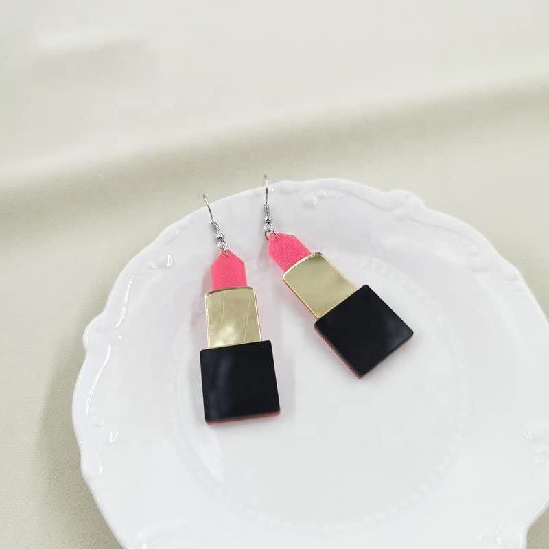Pinapes New Fancy Design Lipstick Shape Earrings Drop Earrings - Image 4