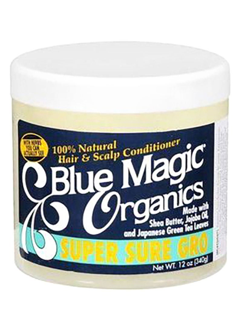 BLUE MAGIC Super Sure Gro Organics Hair Scalp Conditioner Beige 12ounce