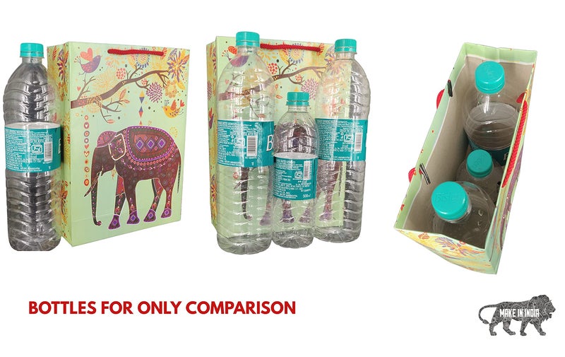 Arrow Paper Bags Elephant Design Gift Bags For Gifting, Weddings, Birthday, Holiday Presents (28Cm X 20 Cm X 7.5 Cm, Pack Of 80),Multi-Coloured - Image 5