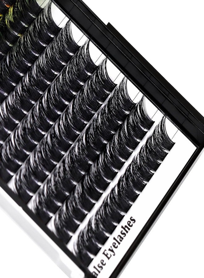 Hannahool Large Pack Wide Stem Cluster Eyelashes D Curl 10-20mm Available Handmade D Curl Wide Stem Individual False Eyelashes 5D Volume DIY Eye Lashes Extensions Beauty Tools (20mm) - Image 3