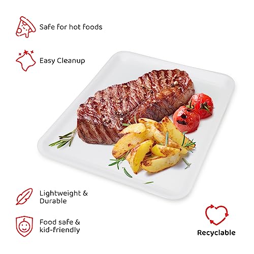 Hygloss White Foam Trays 9 x 11-Inch - Pack of 25 - Versatile Trays for Crafts & Food - Ideal Foam Tray for Food, Meat, Craft Projects - Durable Tray - Disposable & Reusable - Image 4