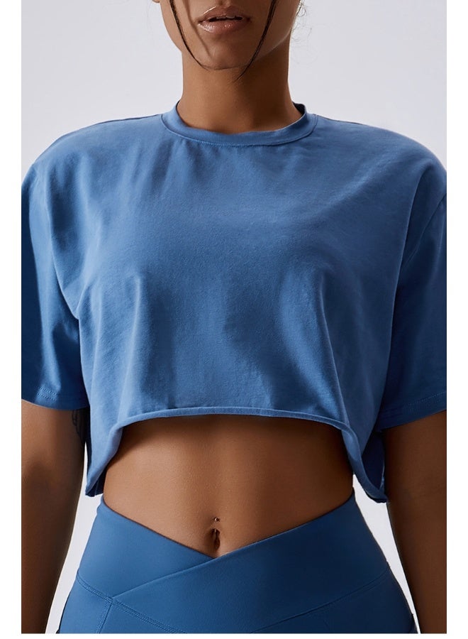 KAWN.YOGA KAWN YOGA Womens Loose Fit Crop Top Short Sleeves  - Image 4