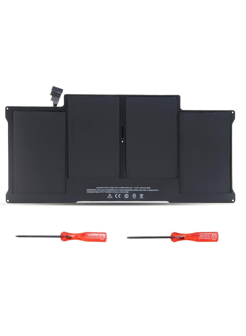 Terabyte Laptop Battery A1496 Compatible for Apple MacBook Air 13 Inch A1466(Mid 2012 2013, Early 2014 2015 2017) A1369(Late 2010, Mid 2011 Version) A1405 A1377 [7.6V 55Wh] 7200mAh - Image 1