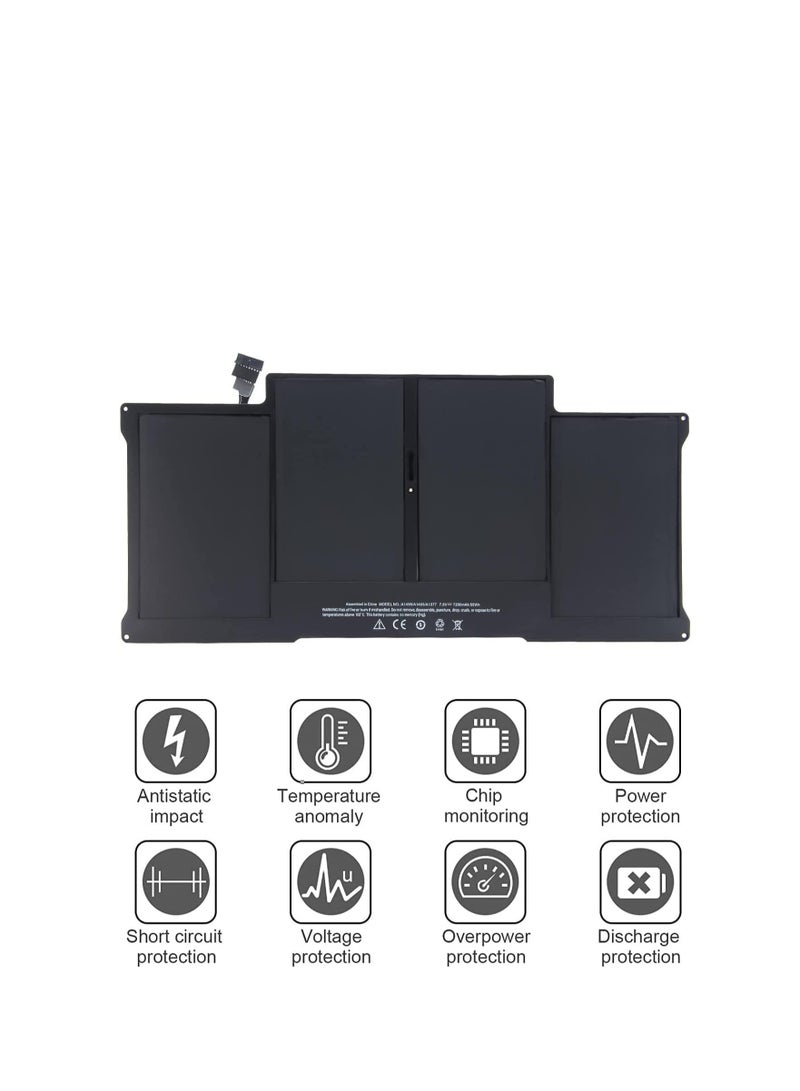 Terabyte Laptop Battery A1496 Compatible for Apple MacBook Air 13 Inch A1466(Mid 2012 2013, Early 2014 2015 2017) A1369(Late 2010, Mid 2011 Version) A1405 A1377 [7.6V 55Wh] 7200mAh - Image 3