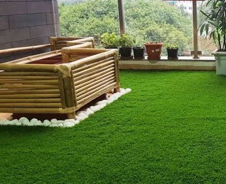 Carpet Planet Artificial Grass Carpet Mat - High Density Grass Carpet Mat For Covering Garden, Hotel, Restaurant, Wall, Terrace, Balcony,Home Decor, Lawn, Doormat_Cp04, 1 Piece - Image 1