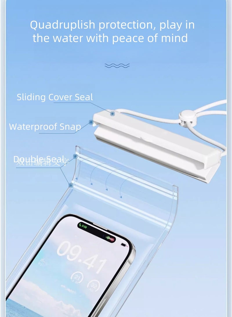 Noor&Star Waterproof Phone Case, IPX8 Certified 30M Waterproof Phone Pouch Waterproof Cell Phone Case Fit for Big Phones up to 7.2 , for touch screen swimming, snorkeling, and water activities  - Image 3
