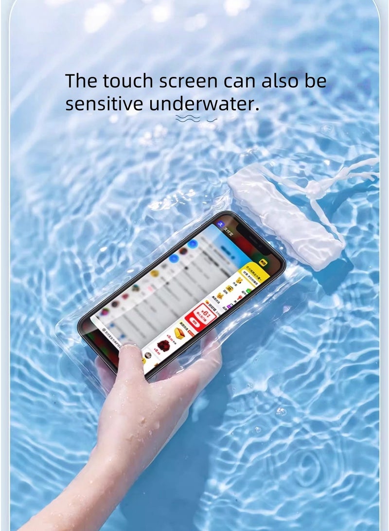 Noor&Star Waterproof Phone Case, IPX8 Certified 30M Waterproof Phone Pouch Waterproof Cell Phone Case Fit for Big Phones up to 7.2 , for touch screen swimming, snorkeling, and water activities  - Image 5