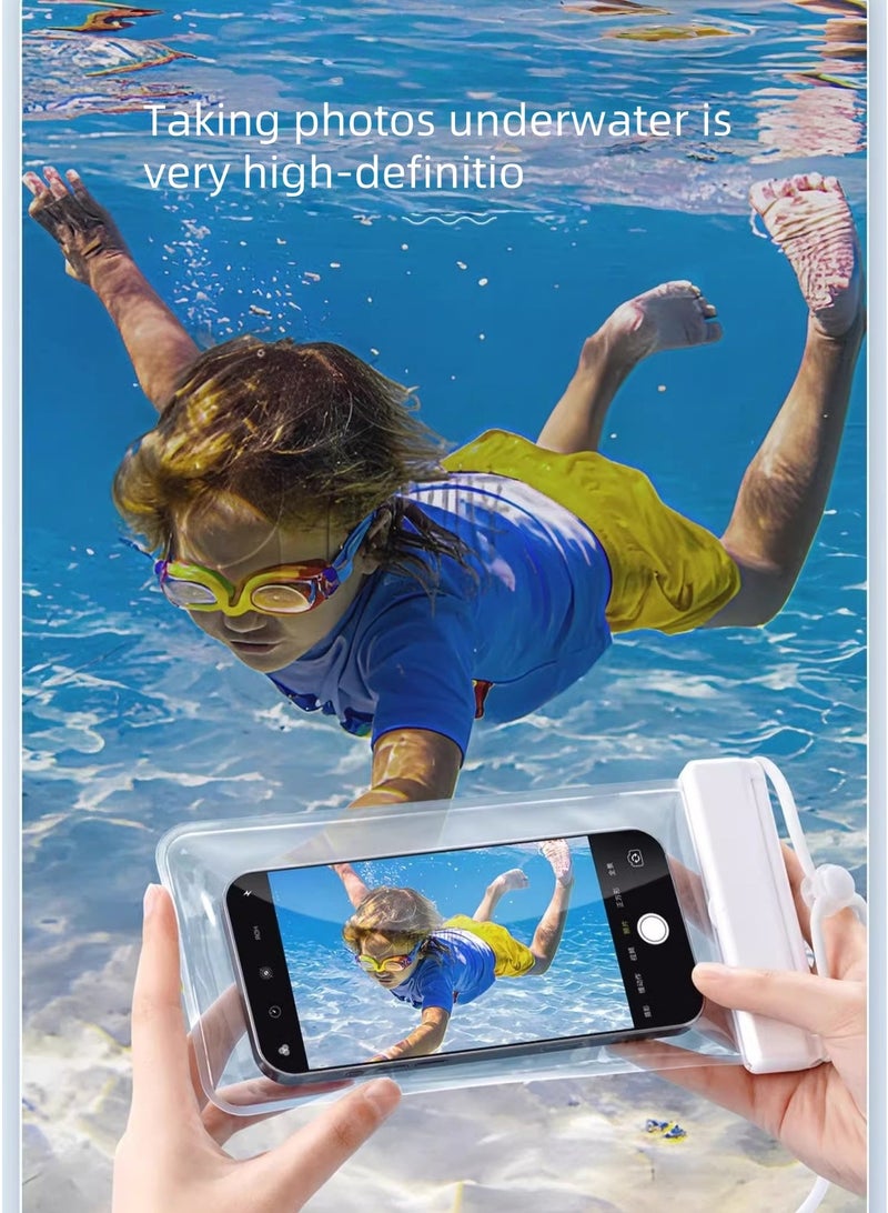 Noor&Star Waterproof Phone Case, IPX8 Certified 30M Waterproof Phone Pouch Waterproof Cell Phone Case Fit for Big Phones up to 7.2 , for touch screen swimming, snorkeling, and water activities  - Image 4