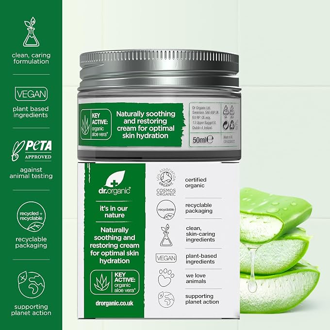 Dr.Organic Aloe Vera Cream-50Ml - Image 3