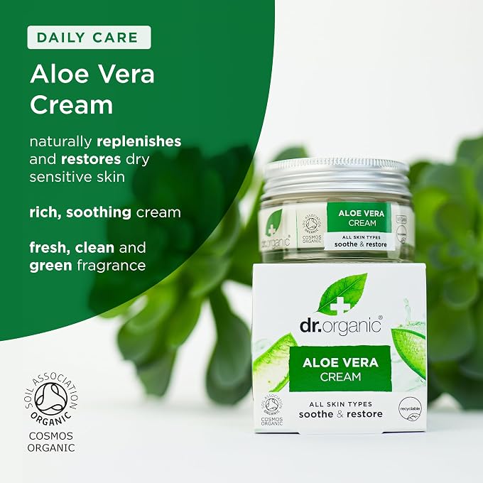 Dr.Organic Aloe Vera Cream-50Ml - Image 2