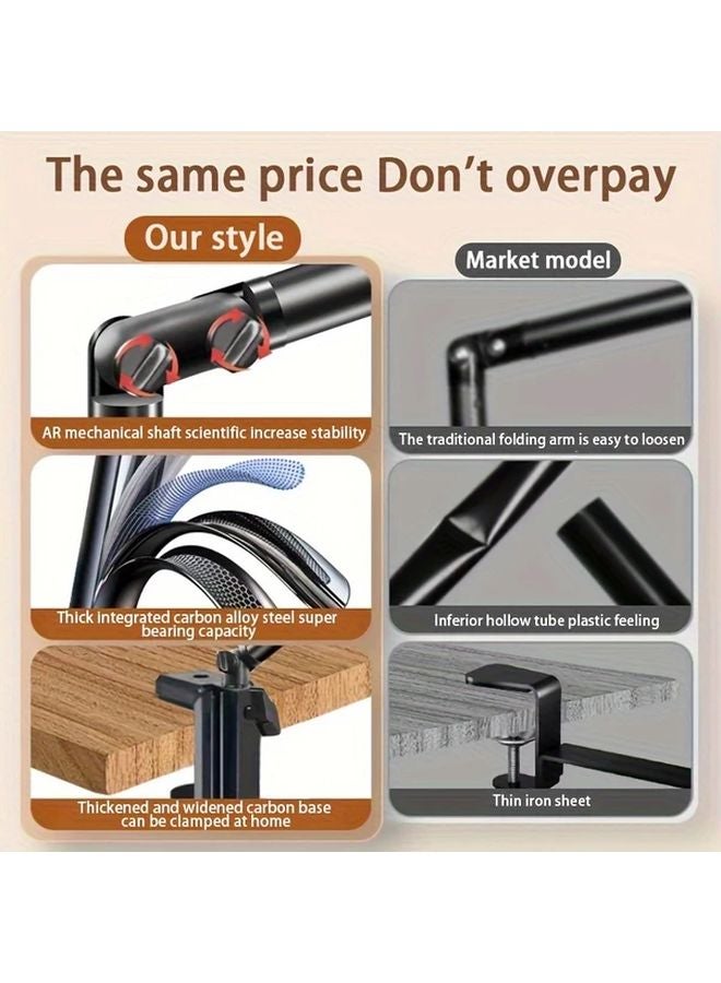 Two Arms Multi Axis Adjustable Phone Holder For Live Streaming Recording Vlogs - Image 4