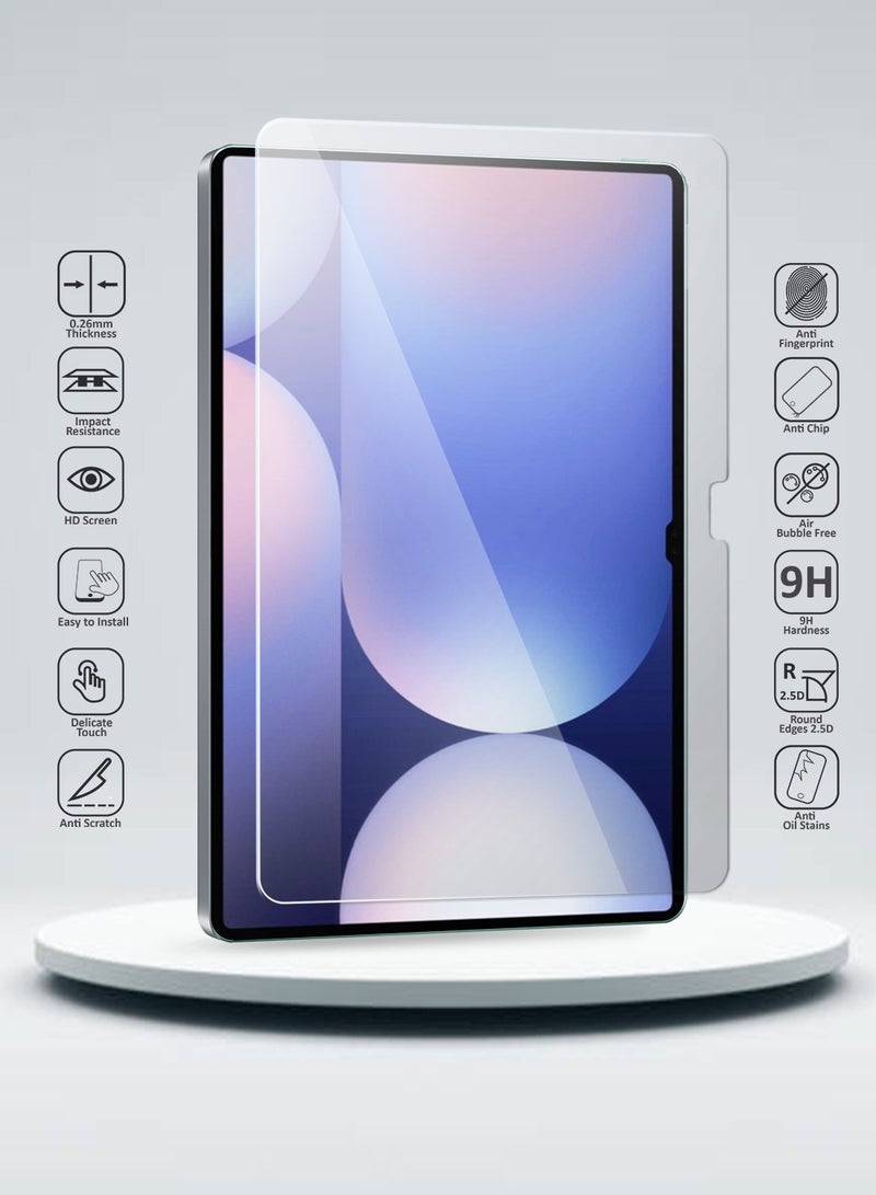 دبليو تيك Samsung Galaxy Tab S10 Ultra 5G 2024 (14.6 بوصة) X920 X926B 9H Ultra HD واقي شاشة من الزجاج المقوى - شفاف - Image 2
