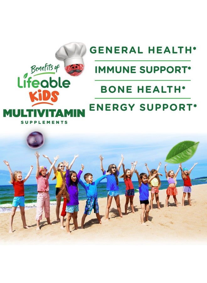 Lifeable Kids Multivitamin with Iron Gummies | Great Tasting Vitamins for Kids | Vegetarian Non-GMO Childrens Multivitamin | 90 Gummies - Image 3