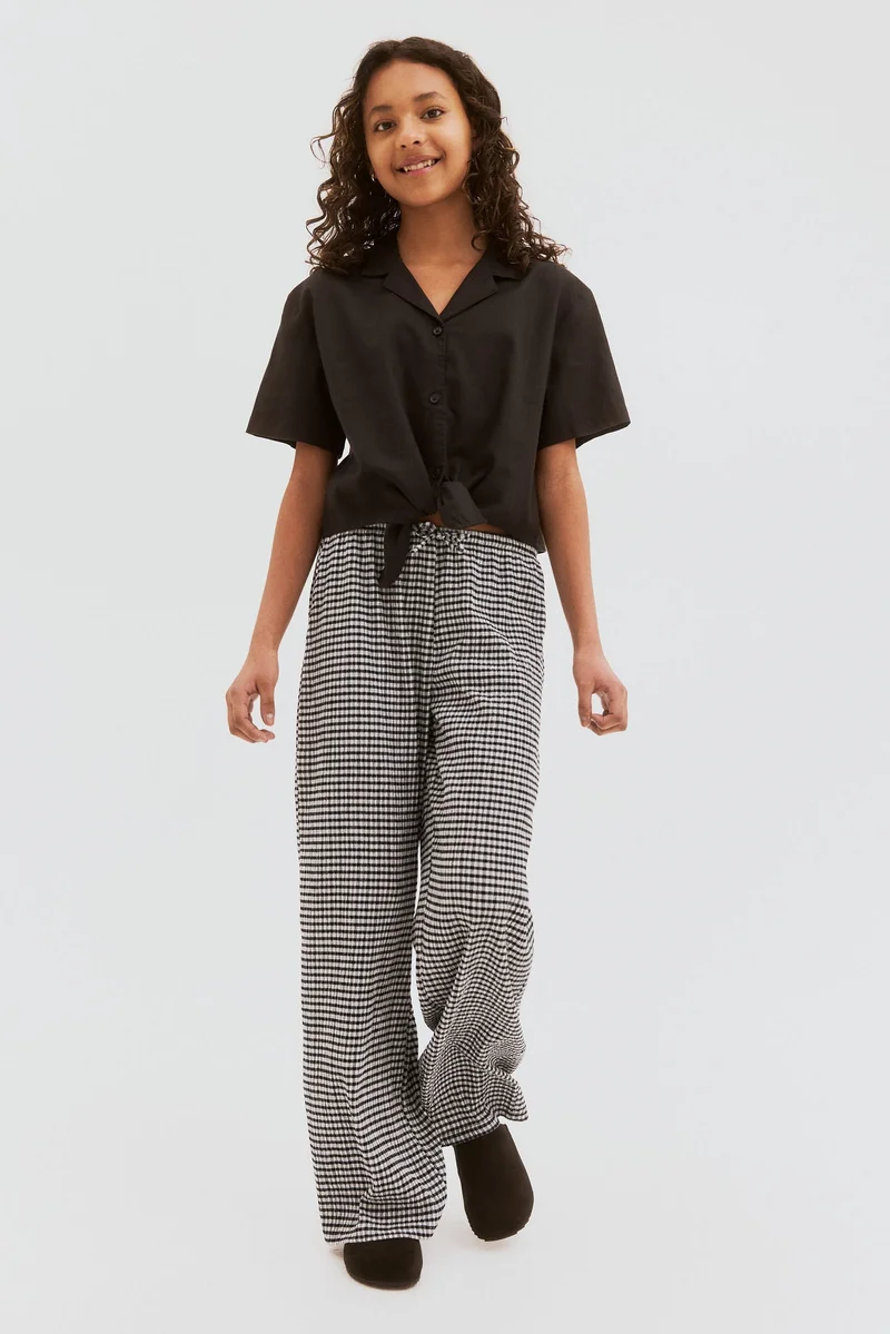 H&M Textured Jersey Trousers