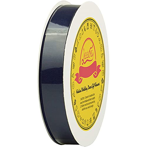 LEEQE Navy Blue Grosgrain Ribbon 1 inch X 50 Yards Navy Blue Ribbon for Gift Package Wrapping Wreath Baby Shower and Other Projects - Image 3