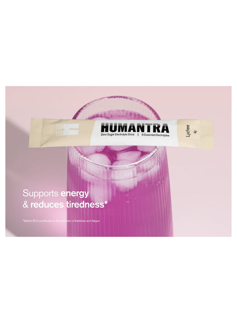 Humantra Lychee Electrolyte Hydration Drink Powder - Image 2