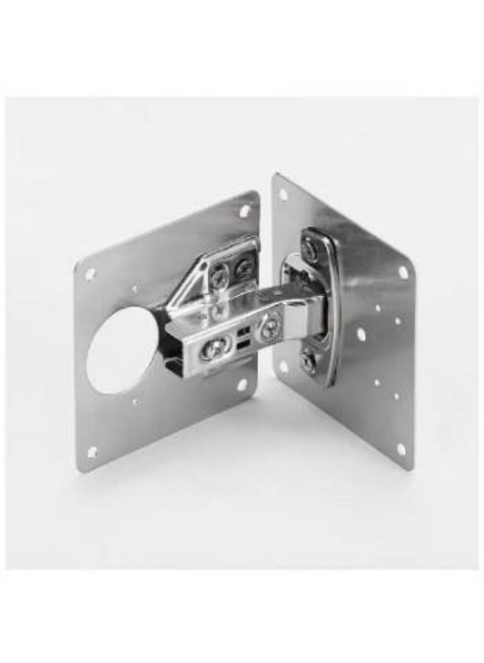 Generic Cabinet Door Hinge Repair Plate,Kitchen Cupboard Door Hinge Repair Kit,Hinge Repair Brackets Kit Includes Fixing Screws,for Wood,Furniture,Shelves,Cabinet (1set)  - Image 2