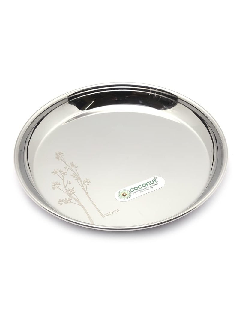 Coconut coconut Stainless Steel Laser Design Dinner Plate - Model - P5 - Set of 6-20 cm  - Image 2