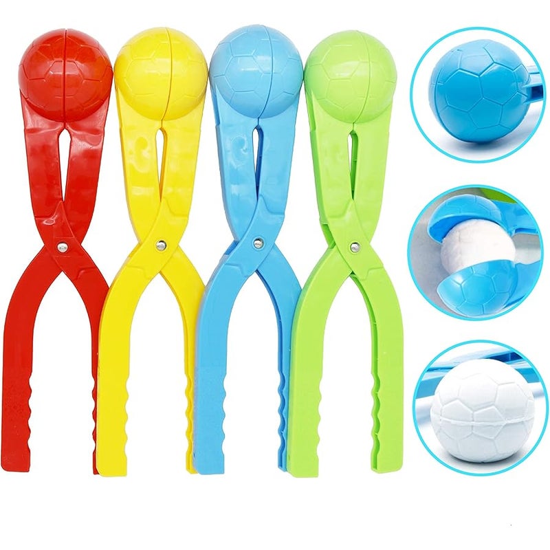 Supmlc Snow Toys, Snowball Maker 4 Pack Ball Shaper Molds Toys For Kids Fights Tool Winter Clip Games Outdoor - Image 1