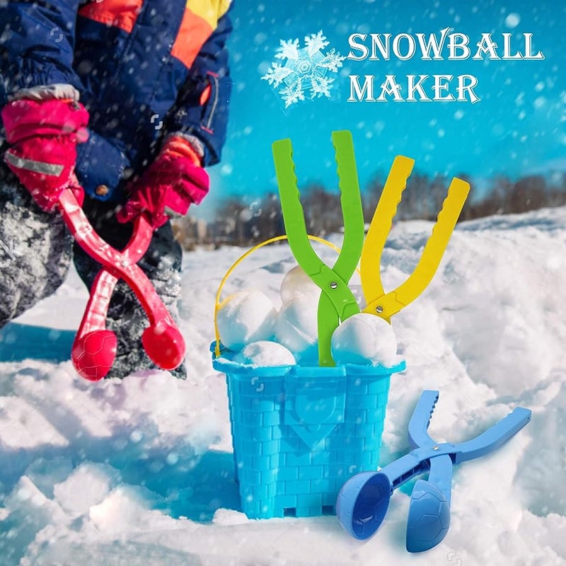Supmlc Snow Toys, Snowball Maker 4 Pack Ball Shaper Molds Toys For Kids Fights Tool Winter Clip Games Outdoor - Image 2