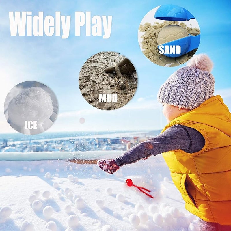 Supmlc Snow Toys, Snowball Maker 4 Pack Ball Shaper Molds Toys For Kids Fights Tool Winter Clip Games Outdoor - Image 4