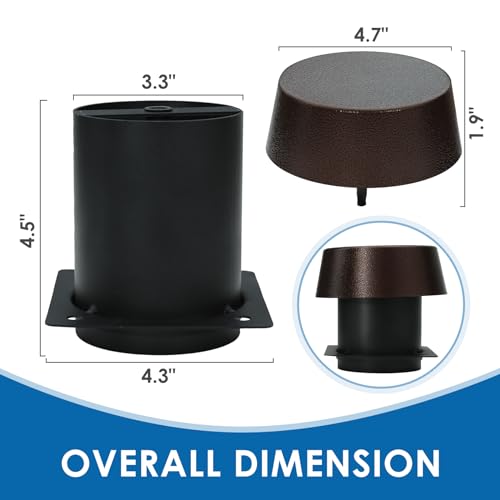 SafBbcue Smoke Stack for Pit Boss Series 5 Vertical Smoker Pit Boss 7 Series Vertical Pellet Smoker Sportsman 7 Series 5 Series Vertical Pellet Smoker Chimney Stack Cap Kit Grill Replacement Parts - Image 3