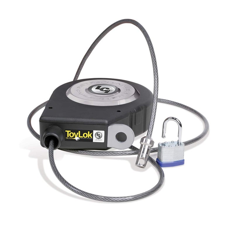 Lippert 337120 RV ToyLok AntiTheft Device Nylon Casing 15FT with Padlock
