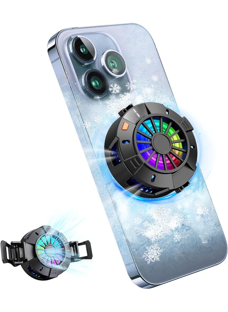 FDTY Cell Phone Cooler for Gaming Upgrade Version, Magnetic Semiconductor Fan Cooling Function 3 in 1 Heatsink Fit for all Smartphones, Water Cooled Cell Phone Radiator for Gaming and Movies - Image 1