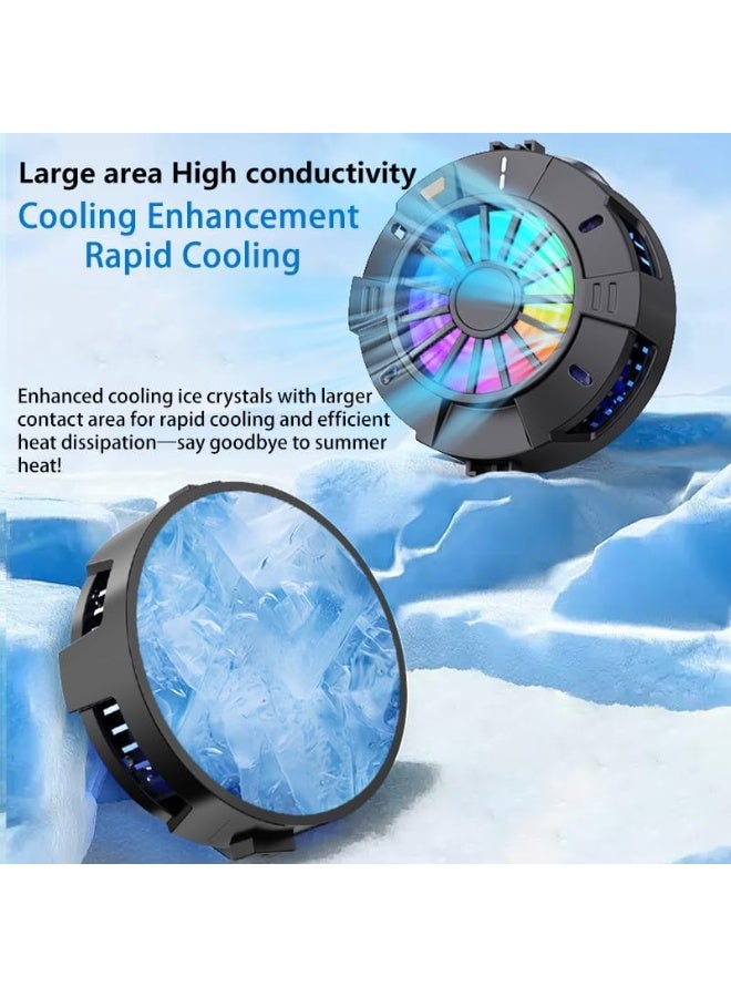 FDTY Cell Phone Cooler for Gaming Upgrade Version, Magnetic Semiconductor Fan Cooling Function 3 in 1 Heatsink Fit for all Smartphones, Water Cooled Cell Phone Radiator for Gaming and Movies - Image 2