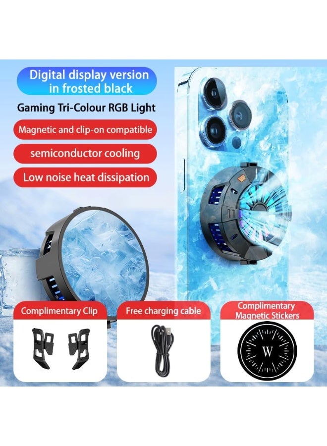 FDTY Cell Phone Cooler for Gaming Upgrade Version, Magnetic Semiconductor Fan Cooling Function 3 in 1 Heatsink Fit for all Smartphones, Water Cooled Cell Phone Radiator for Gaming and Movies - Image 4