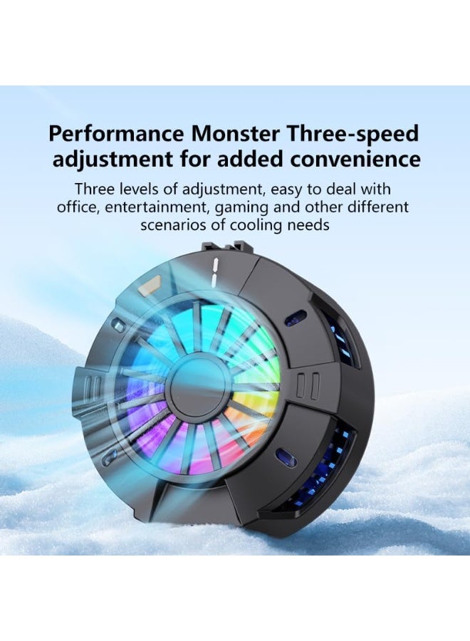 FDTY Cell Phone Cooler for Gaming Upgrade Version, Magnetic Semiconductor Fan Cooling Function 3 in 1 Heatsink Fit for all Smartphones, Water Cooled Cell Phone Radiator for Gaming and Movies - Image 5