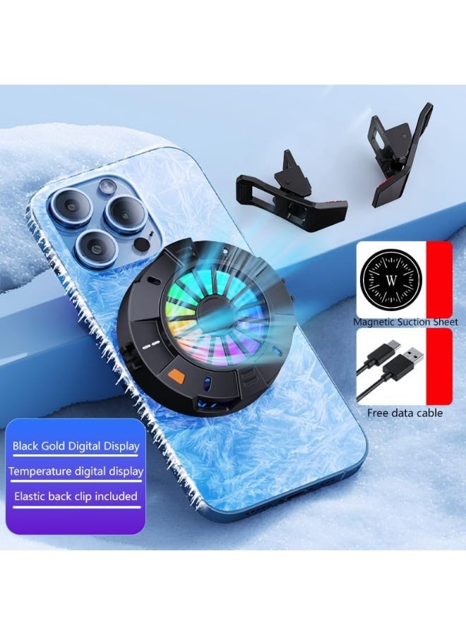 FDTY Cell Phone Cooler for Gaming Upgrade Version, Magnetic Semiconductor Fan Cooling Function 3 in 1 Heatsink Fit for all Smartphones, Water Cooled Cell Phone Radiator for Gaming and Movies - Image 3