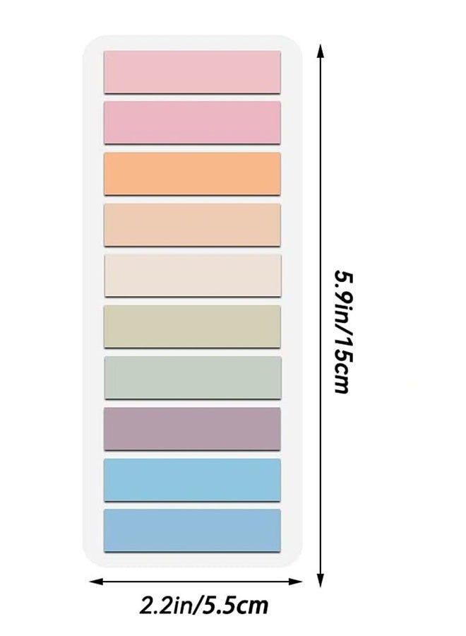 Generic 1600-Piece  Markers Sticky Index Tabs, Morandi Sticky Colored Note Tabs, Writable Notes with Ruler for Marking Classify File  - Image 2