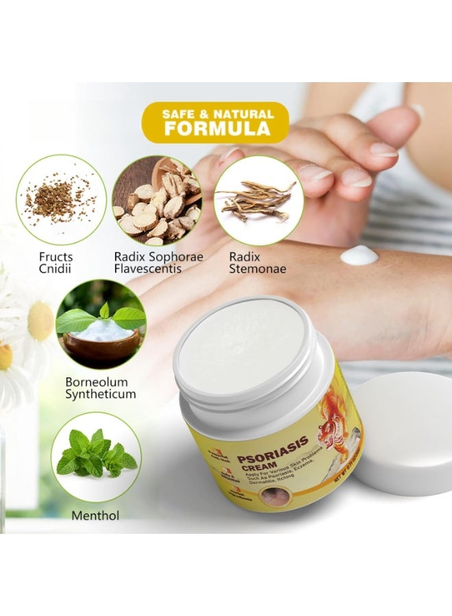 Sumifun Psoriasis Cream, Skin Repair Ointment for Psoriasis, Eczema, and Dermatitis Relieves Itching and Redness Moisturizing & Soothing Treatment for Hands, Feet, and Body, Hypoallergenic 20g - Image 3