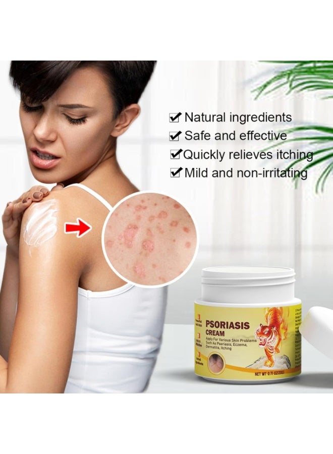 Sumifun Psoriasis Cream, Skin Repair Ointment for Psoriasis, Eczema, and Dermatitis Relieves Itching and Redness Moisturizing & Soothing Treatment for Hands, Feet, and Body, Hypoallergenic 20g - Image 4